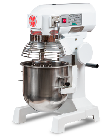 Batidora planetaria de 20 litros profesional Simpa de 20 litros con tazón de acero y control digital.