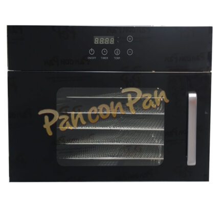 Horno Deshidratador de 6 Bandejas Pan con Pan, pantalla digital y puerta de vidrio transparente.