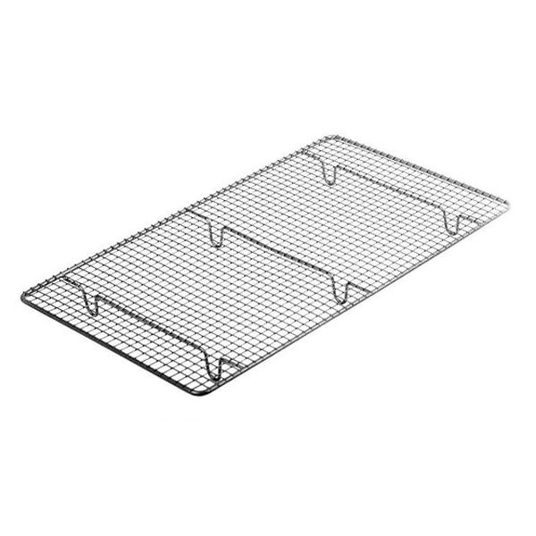 Rejilla pastelera de acero inoxidable de tamaño fijo 60 x 40 cm, ideal para enfriamiento y glaseado de repostería.