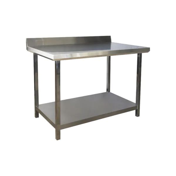 Mesa de Trabajo de Acero con Zócalo