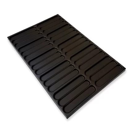 Bandeja Panchera estampado completo. Pancho grande ( 30 unidades ) teflón negro Codigo 704