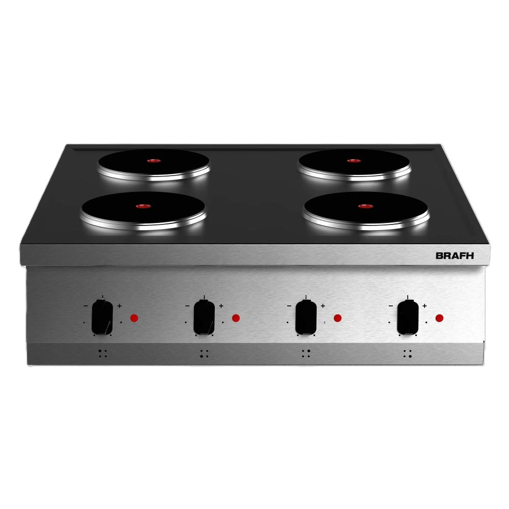 Anafe 800 electrico. 4 hornallas AISI 430 esmerilado sin base- Marca BRAFH Anafe Eléctrico 800 de 4 Hornallas sin base Brafh Modelo 8004H1 - Imagen 1